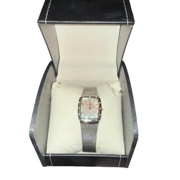 Skagen Denmark 396xsgs Watch Pearlescent Dial Silver Stainless Steel Mesh Band 62$